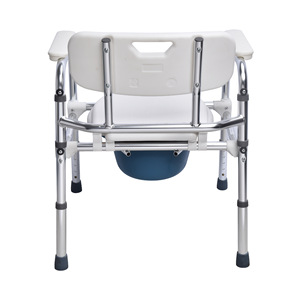 Silla de Inodoro Plegable de Plástico Blanca KDB, Silla de Comodidad para Personas Mayores, Discapacitadas y Mujeres Embarazadas, Equipo de Seguridad para Baño - Product Image 3