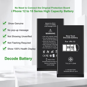 ไม่ต้องใช้ไฟแฟลช แบตเตอรี่โทรศัพท์มือถืออายุการใช้งาน 100% สำหรับ <span class=keywords><strong>iPhone</strong></span> 12 Pro Max 13 14 15 16 Mini แบตเตอรี่ดิจิตอล - Product Image 4