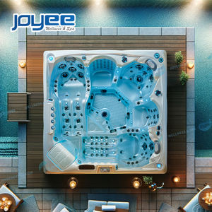 JOYEE <span class=keywords><strong>Spa</strong></span> Extérieur Moderne de Luxe, Bain à Remous pour 5 Adultes, Grande Baignoire de Massage avec Musique - Product Image 1