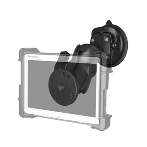 1.5" AMPS Hole Diameter Twist Lock Suction Cup Windshield Mount with Round Base and Arm for Tablet Compatible with Ram Mount - Product Image 1