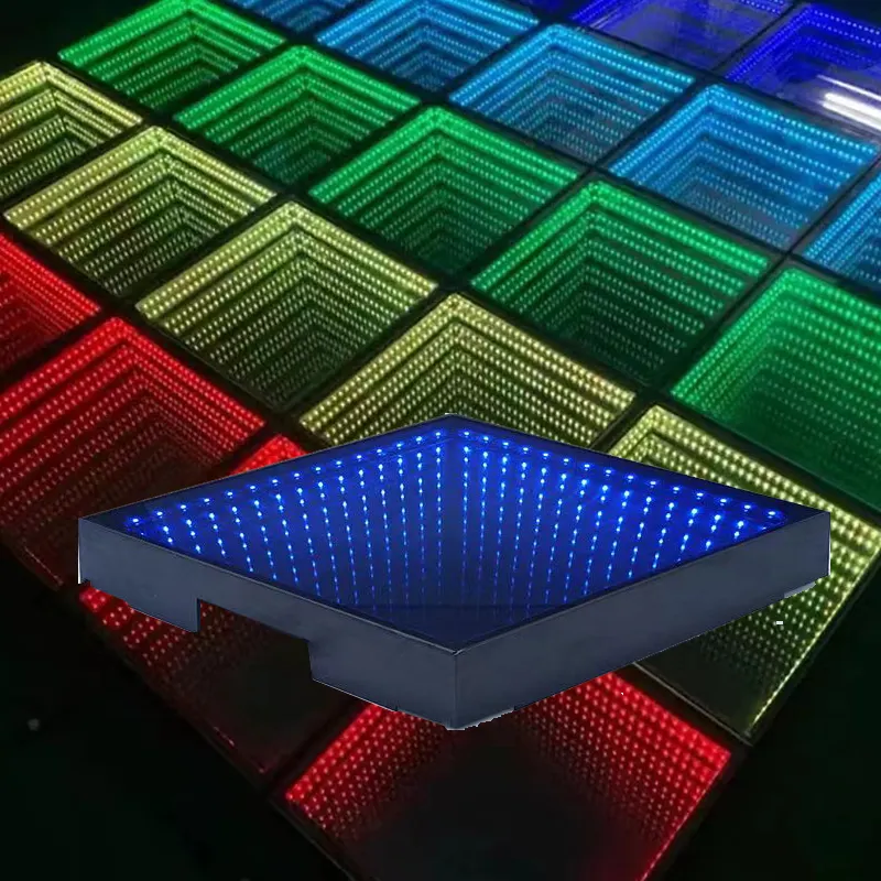 Outdoor IP54 Led Magnetic Video Dance Floor 3D Interactive Infinity Mirror for Car show party