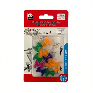 Chinchetas De Colores Transparentes 10Mm 12Pcs Alta Calidad - Product Image 1