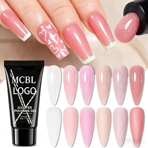 Gel Constructor <span class=keywords><strong>de</strong></span> Uñas Poly Extension, Nuevo, Precio Competitivo, Sin HEMA, Sin TPO, Gel Acrílico Poly para Extensión <span class=keywords><strong>de</strong></span> Uñas - Product Image 1