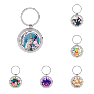 100 Porte-clés en métal en gros, assortiment de modèles : Anime, Dessins animés, à interrupteur rotatif, Mignons, en alliage, Pokémon, et drapeaux de pays - Product Image 1