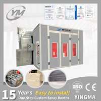 Cabine de peinture économique Yingma avec portes à cadre en aluminium, utilisation simple, faible investissement, rendement élevé pour les garages