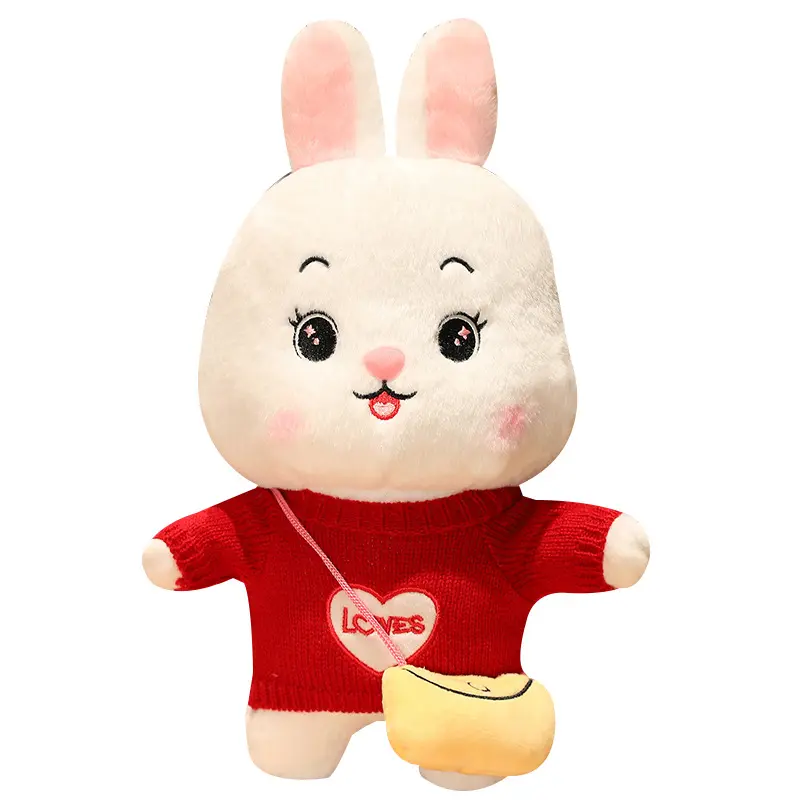 30cm Lovely Rabbit Cartoon No/with Sweater Headband Plush Toys Accessories Comfortable Cartoon Animal Pillow Christmas Gift