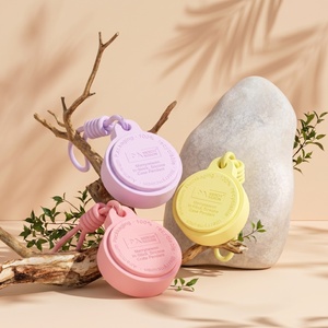 <b>Custom</b> Logo Aluminum Solid Perfume Jar Silicone Keychain Lanyard Portable Mini Tin Refillable Screw Cap <b>Lipstick</b> Salve Case - Product Image 2