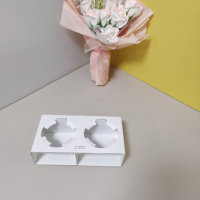 Support de tasse en papier avec insert de plateau et manchon pour boissons à emporter, café, thé, fleurs, snacks, biscuits, pâtisseries - Vente chaude