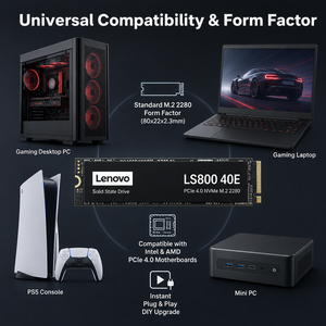 Lenovo LS800 40E M.2 2280 PCIe 4.0 NVMe SSD 256GB 512GB 1TB 2TB 5300MB/s Internal Hard <strong>Disk</strong> for 3D Animation Graphic Design PC - Product Image 5