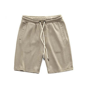 Pantalones Cortos Bermuda de Algodón Tejido Ecológico para Hombre, Color Liso, con Cordón en la Cintura y Bolsillos, Ajuste Casual de Tiro Medio, Servicio OEM - Product Image 1