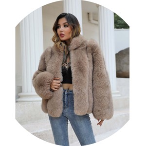 Manteau en fourrure de renard véritable épais et chaud pour femmes, fourrure pleine peau - Product Image 1