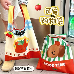 Bolsa de compras plegable con dibujos animados, tamaño mediano, impermeable, para supermercado, picnic, compras - Product Image 3
