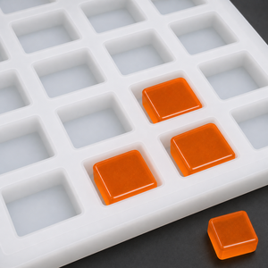 Grand moule carré en silicone pour bonbons gélifiés, plateau de dépose commercial à cavités profondes en platine de qualité alimentaire, vente en gros OEM personnalisée - Product Image 5