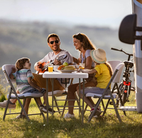 Table de filet en plastique fonctionnelle avec évier 2 pour barbecue extérieur, camping, fête