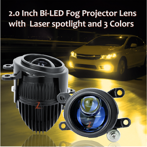 Proiettore fendinebbia Biled ZDL20 da 2 pollici 90W IP68 giallo/bianco per Toyota 12V - Product Image 2