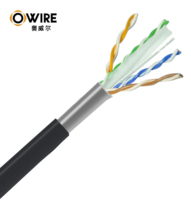Câble Ethernet CAT 6 pour réseau LAN extérieur, étanche, avec double gaine en PE pour une installation fiable en hauteur ou au mur