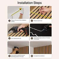 Panneaux muraux acoustiques en bois PET Akupanel MDF, panneaux acoustiques en fibres de bois absorbant le son, échantillons gratuits d'Akupanels
