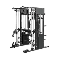 Appareil de fitness pour entraînement complet unisexe Smith Machine avec cadre horizontal à squat et portique pour oiseaux Station multifonctionnelle