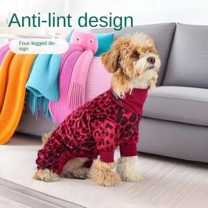 Ropa para Perros de Cuatro Patas Estilo Europeo Americano, Cómoda, de Poliéster, Diseño de Leopardo Decorativo para el Hogar, Otoño e Invierno, Sexy y Clásico - Product Image 2