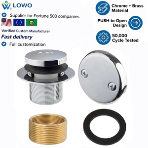 Kit <span class=keywords><strong>de</strong></span> remplacement <span class=keywords><strong>de</strong></span> <span class=keywords><strong>garniture</strong></span> <span class=keywords><strong>de</strong></span> drain <span class=keywords><strong>de</strong></span> baignoire à deux trous avec embout chromé pour baignoire américaine - Vente en gros - Product Image 1
