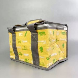 Polyester Fourre-Tout Non Tissé Plaine Sacs À Lunch Nouveau Épais Isolé Sac Thermique Alimentaire Réutilisable Non Tissé Glacière pour Canettes - Product Image 2