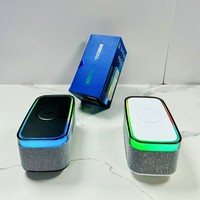 Wekker 15W Draadloze Oplader Speaker Met Kleurrijke Nachtlampje Draadloze Witte Ruis Geluid Mobiele Telefoon Oplader