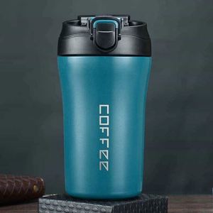 Simple 304 Stainless Steel Coffee Mug Portable Car <b>Thermos</b> Business Office Gift Dual-Drink Mug - Product Image 6