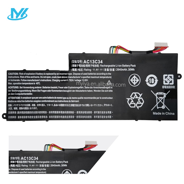 AC13C34 Laptop Battery for Acer Aspire V5-122P V5-132P E3-111 E3-112V E3-111-C0M6 E3-111-C0UM E3-111-C5AL ES1-111M MS237