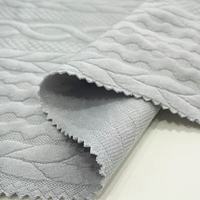ANONO Nouveau Produit Lots de Surplus Polyester Spandex Jacquard Tricoté Tissu de Sport pour Vêtements Tissus Textiles