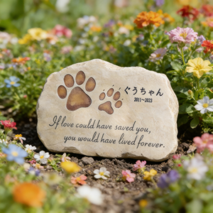 Pierre commémorative personnalisable en résine avec empreinte de patte d'animal – Design gravable, idéale <span class=keywords><strong>pour</strong></span> <span class=keywords><strong>marqueur</strong></span> de jardin et souvenir commémoratif <span class=keywords><strong>pour</strong></span> chien/chat - Product Image 5