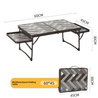 Table pliante d'extérieur en alliage d'aluminium à double extension, pour camping et pique-nique, portable pour voiture, durable, rectangulaire, mobilier d'extérieur