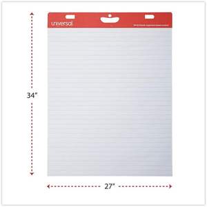 UNV45602 Universal 27 Pulgadas X 34 Pulgadas Bloc de Dibujo Blanco Rayado, Hecho con Recursos Renovables a Base de Caña de Azúcar, 50 Hojas/Bloc, 2 Blocs/Caja - Product Image 6