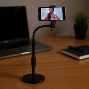 Soporte para Teléfono Móvil RBS con Base Redonda y Brazo Flexible, Compatible con Todos los Teléfonos Inteligentes - Product Image 2