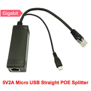 Energía sobre Ethernet Micro <span class=keywords><strong>USB</strong></span> macho de 48V a 5V 2A 10W activo POE Splitter - Product Image 4