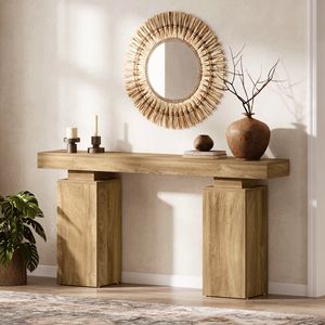 Tribesigns Table <span class=keywords><strong>console</strong></span> de 63 pouces de long, table d'entrée de ferme derrière le canapé, station d'entrée en bois - Product Image 6