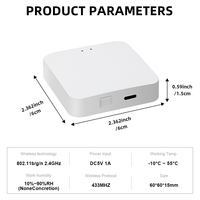 Hygromètre intelligent WiFi Tuya, thermomètre, capteur, moniteur de température et d'humidité sans fil pour l'intérieur, avec application et commande vocale pour une utilisation domestique