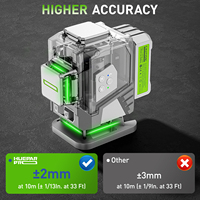 Huepar ZK03DG 3D Vert Laser Niveau Auto Nivellement 12 Lignes 360 Degrés Auto Intérieur Extérieur Carrelage Laser Outil