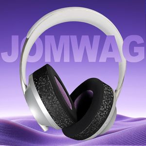 Coussinets d'oreille de remplacement Jomwag pour casques <span class=keywords><strong>700</strong></span>/NC700 - Coton et mousse à mémoire de forme, design noir/violet rafraîchissant - Product Image 6