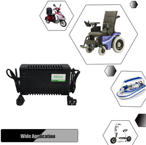 Cargador de batería de litio inteligente de 24V-84V, cargador de coche 5A-50A, función PD para bicicleta eléctrica, motocicleta, enchufe italiano, estándar 2A eléctrico - Product Image 2