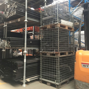 Thép mạ kẽm lưu trữ Stackable gấp ráp kim loại số lượng lớn <span class=keywords><strong>container</strong></span> Euro lồng <span class=keywords><strong>Pallet</strong></span> - Product Image 5