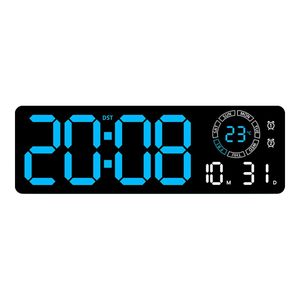 Large <b>LED</b> Digital Wall <b>Clock</b> Multi Info Display with Night Light Dual Alarm for Home Office Modern Decor - Product Image 1