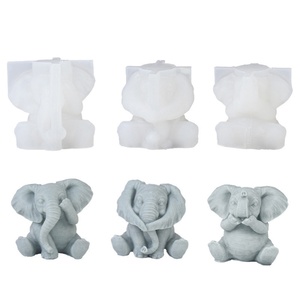 Moule en silicone 3D éléphant pour bougie en résine animale, idéal pour la décoration intérieure et les bougies parfumées (vente en gros) - Product Image 5
