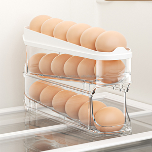 Gadget intelligenti rotolamento scatola per le uova porta scorrevole per frigorifero porta laterale compatibile 2 3 4 strati opzionale - Product Image 3
