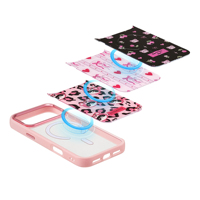 Coque de téléphone magnétique antichoc en TPU+PC à motifs variés, transformable instantanément, avec dos interchangeable pour 17 Pro Max Multi