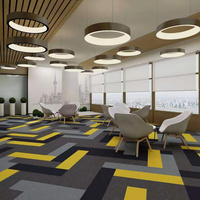 Dalles de moquette lavables épaisses, nouveau design, respectueuses de l'environnement, 50x50cm, en PP et nylon, 600x600mm, pour bureau