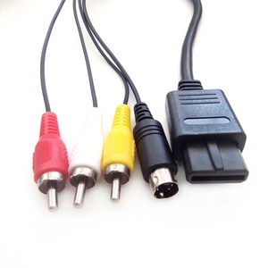 คุณภาพสูงเอสเอวี คอมโพสิต เอส-วีดีโอ RCA สายวิดีโอเสียง AV สำหรับนินเทนโด 64 N64 SNES เกมคิวบ์ NGC - Product Image 3
