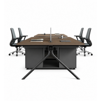 Table de direction moderne et durable - Entièrement fonctionnelle avec câblage double face haut de gamme et bois écologique