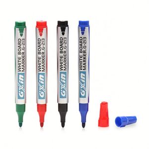 4 Colors Oil-Based Non-Toxic Dry Erase Marker for Whiteboard Factory Wholesale Supply - Product Image 1