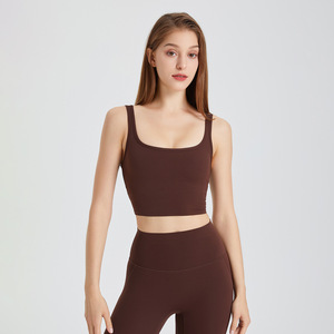 Top Deportivo Corto para Mujer al por Mayor con Doble Tirante Fino, Espalda Descubierta, Cuello Redondo, Sin Mangas, para Pilates, Correr y Fitness - Product Image 1