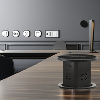 Prise escamotable pour îlot de cuisine, étanche IP44, manuelle pneumatique, 3 prises US, multiprise USB-C pour maison, bureau, bureau à domicile